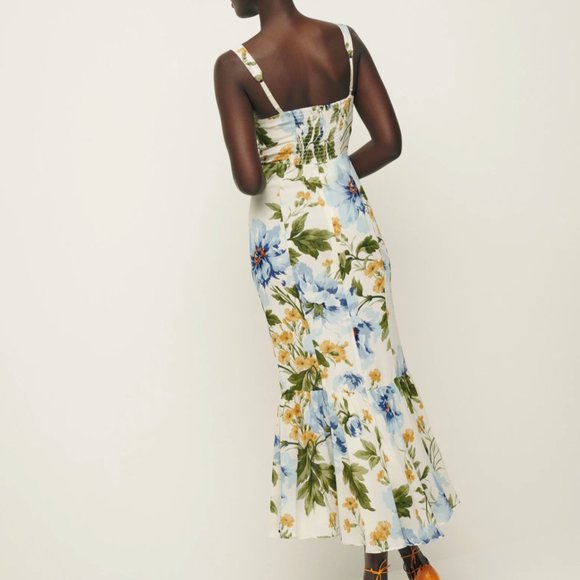 NWT Reformation Irisa Dress Sz4 Botanist - Picture 9 of 10